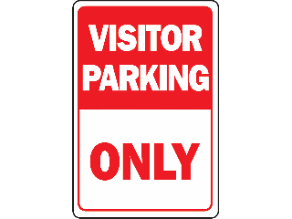 Sign 12 x 18 Aluminum: Visitor Parking