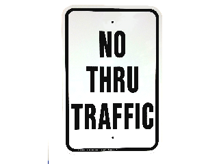 Sign 12 In x 18 In Aluminum: No Thru Traffic