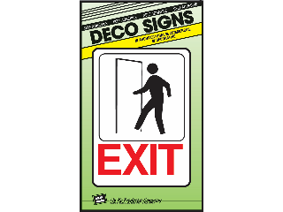 Sign 5 x 7 Plastic Deco: Exit (Graphic)