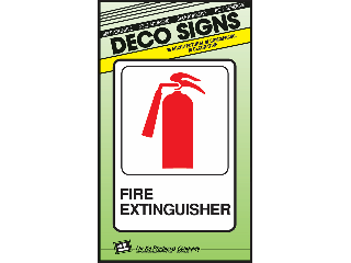 Sign 5 x 7 Plastic Deco: Fire Extinguisher