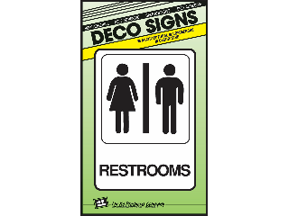 Sign 5 x 7 Plastic Deco: Restrooms  (Graphic)