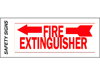 Sign 4 x 10 Glow-in-the-Dark: Fire Exitinguisher <<