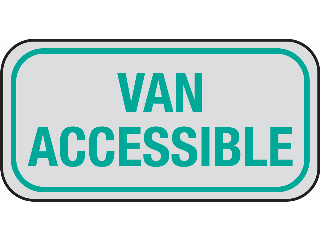 Sign 6 x 12 Reflect Aluminum: Van Accessible