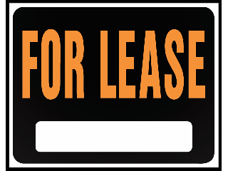 Sign 15 x 19 Plastic Orange/Black: For Lease