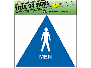 Sign 12" Plastic ADA Title24: Men