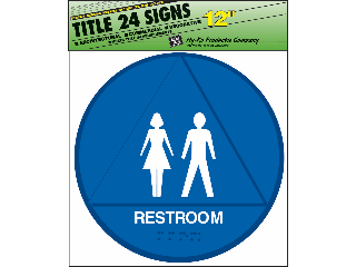 Sign 12" Plastic ADA Title24: Unisex Restroom