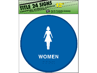 Sign 12" Plastic ADA Title24: Women