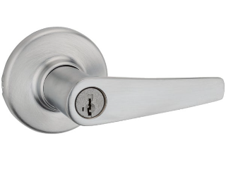 Kwikset Delta Entry Door Lever, Satin Chrome