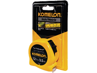 Komelon SAE/Metric Tape Measure, 5/8 In x 12 Ft /3.5 M