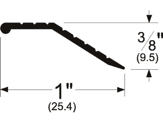 Carpet Bar 1 x 36 Anodized Aluminum