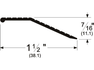 Carpet Bar 1-1/2 x 36 Anodized Aluminum