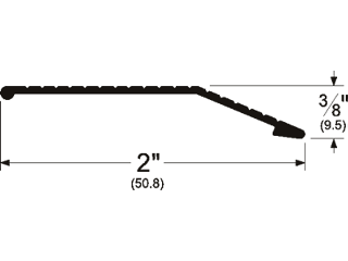 Carpet Bar 2 x 36 Anodized Aluminum