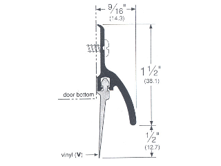 Rain Drip Door Sweep 2 x 36" Aluminum