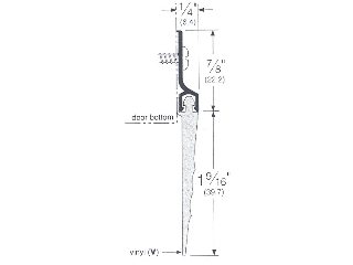 Door Sweep Vinyl Bottom 2-3/8 x 36 Aluminum