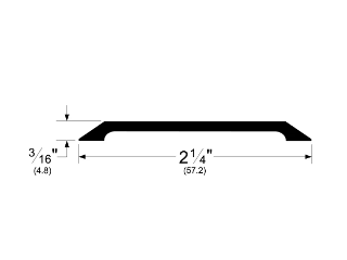 Aluminum Threshold, 3/16 In x 2-1/4 In x 36 In