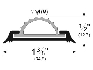 Threshold 1/2 x 1-3/8 x 36 Aluminum