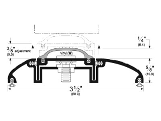 Threshold Adjustable 3/8-to-7/8 x 3-1/2 x 36 Aluminum