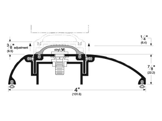 Threshold Adjustable 3/8-to-7/8 x 4 x 36 Aluminum