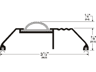 Threshold 1-1/8 x 3-1/2 x 72 Aluminum