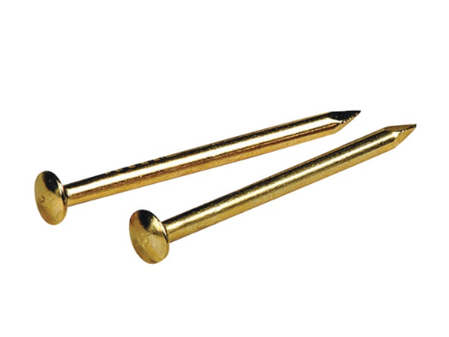 Brass Escutcheon Pins 3/4 In, 1 Oz