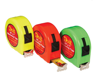 Neon Tape Measure, 1 In x 25 Ft