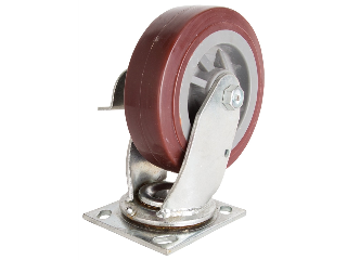 Polyurethane Swivel Caster 6 In, 500 Lb w/Brake