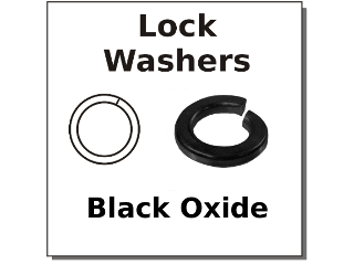 Lock Washers Black Oxide (Sizes)