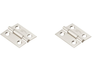 Stainless Steel Non-Removable Pin Hinge 1/2 In, 2 Pk