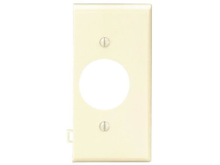 Sectional Single Outlet End Plate, Ivory