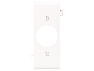 Sectional Single Outlet Center Plate, White