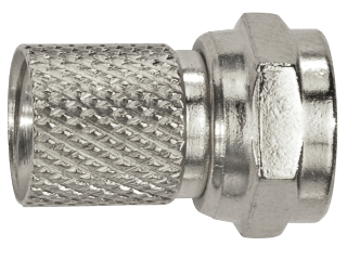 Twist On RG6 Co-Axial Female Replacement Plug, 2 Pack