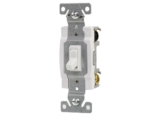 Residential Grounded 4 Way Switch, White