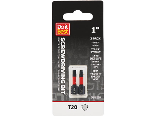 T20 Torx Impact Ready Screwdriver Bit, 1 In (2-Pack)