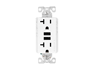 USB-A Charger with Duplex Receptacle