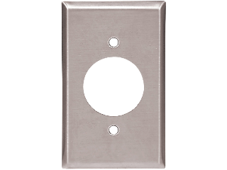 Stainless Steel Single Power Outlet Plate, 1 Gang