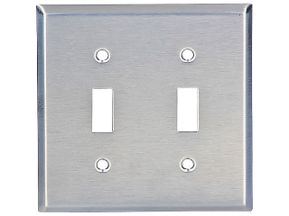 Stainless Steel Switch Plate, 2 Gang