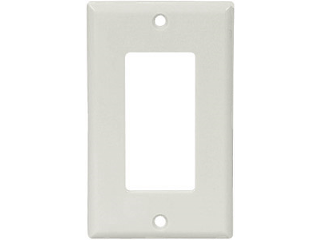 White Decorator Wall Plate, 1 Gang