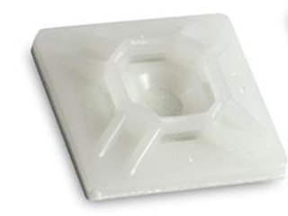 Cable Tie Mount Base , White