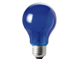 Colored Transparent Light Bulb 25 Watt, Blue