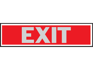 Sign 2 x 8 Aluminum Stick-On: Exit