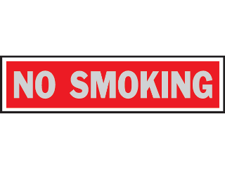 Sign 2 x 8 Aluminum Stick-On: No Smoking