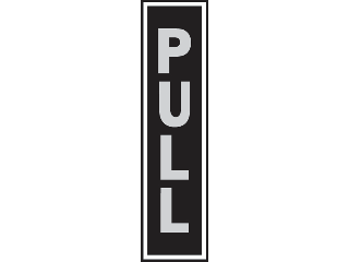 Sign 2 x 8 Aluminum Stick-On: Pull