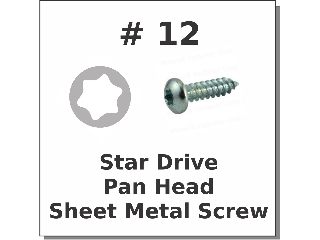 #12 Pan Head Star Sheet Metal Screw Zinc Plated