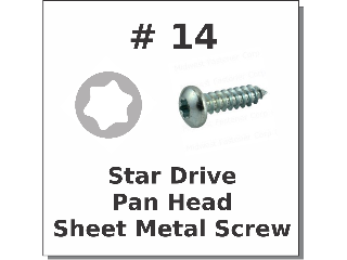 #14 Pan Head Star Sheet Metal Screw Zinc Plated