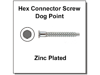 5M Hex Connector Screw, Dog Point (Sizes)