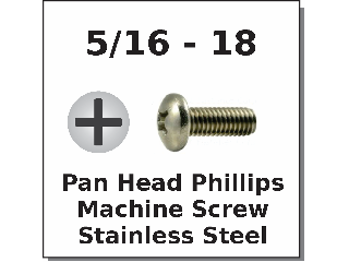 1/4-20 Phillips Pan Head Sheet Metal Screws Stainless