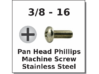 1/4-20 Phillips Pan Head Sheet Metal Screws Stainless