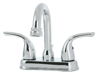 Home Impressions 2 Metal Handle Hi-Arc Bathroom Faucet With Pop-Up