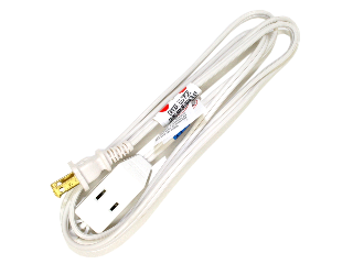 White Vinyl Extension Cord 16/2 (Lengths)