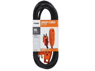 3-Outlet Shop Cord, 15 Ft